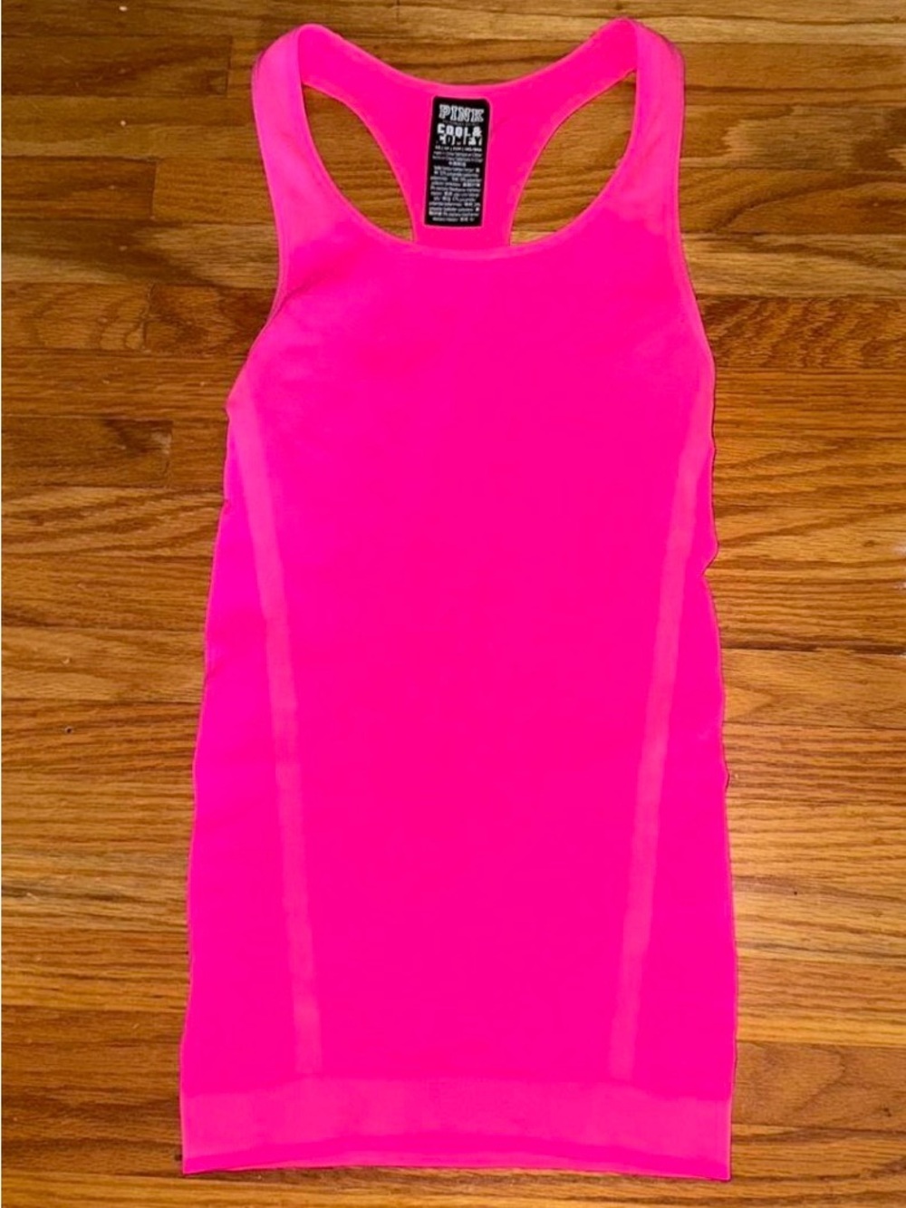 PINK Victoria's Secret Neon Pink Racerback Tank Top